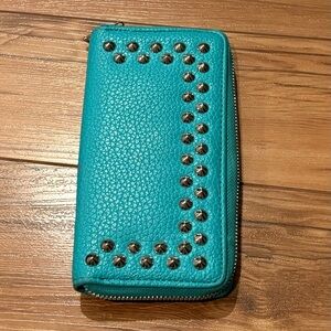 Studded Teal Wallet - Never Used